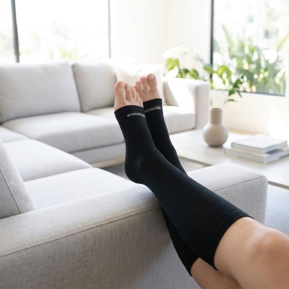 Calcetines de compresión anchos de bambú sin dedos