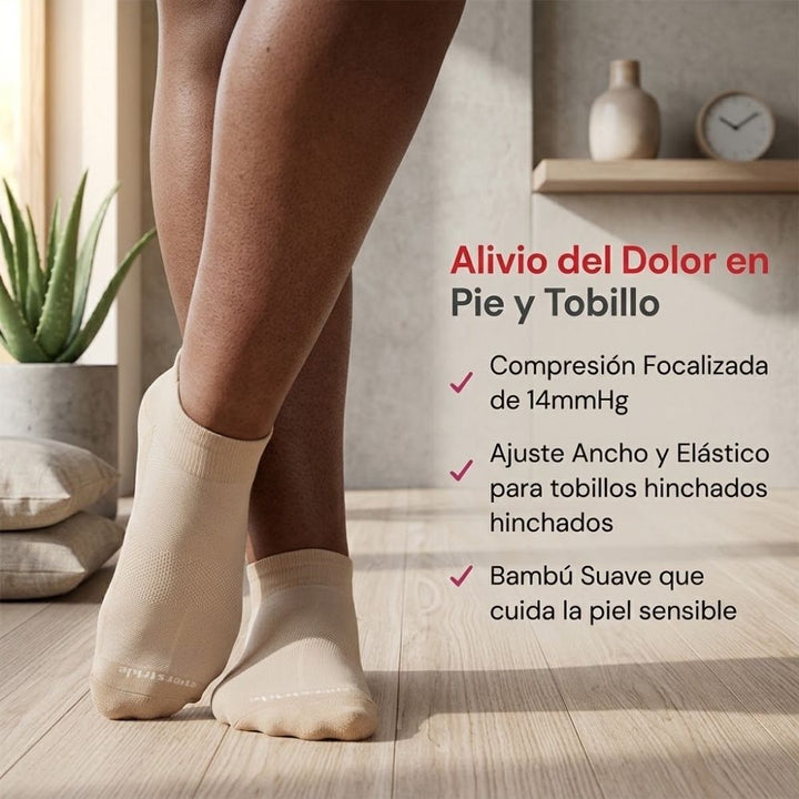 Calcetines de compresión de bambú hasta el tobillo